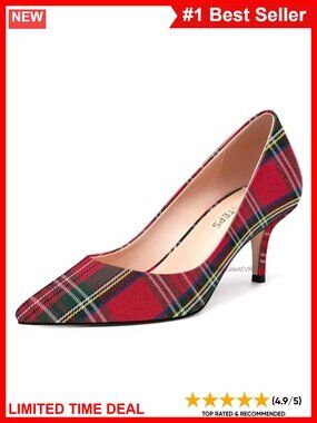 Women's Pointed Toe Low Heel Pumps 2.5 Inch Comfortable Classic Dressy